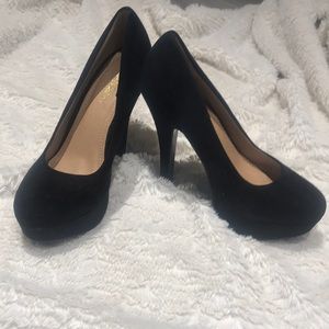 Black Suede Platform Pumps - Never Worn!